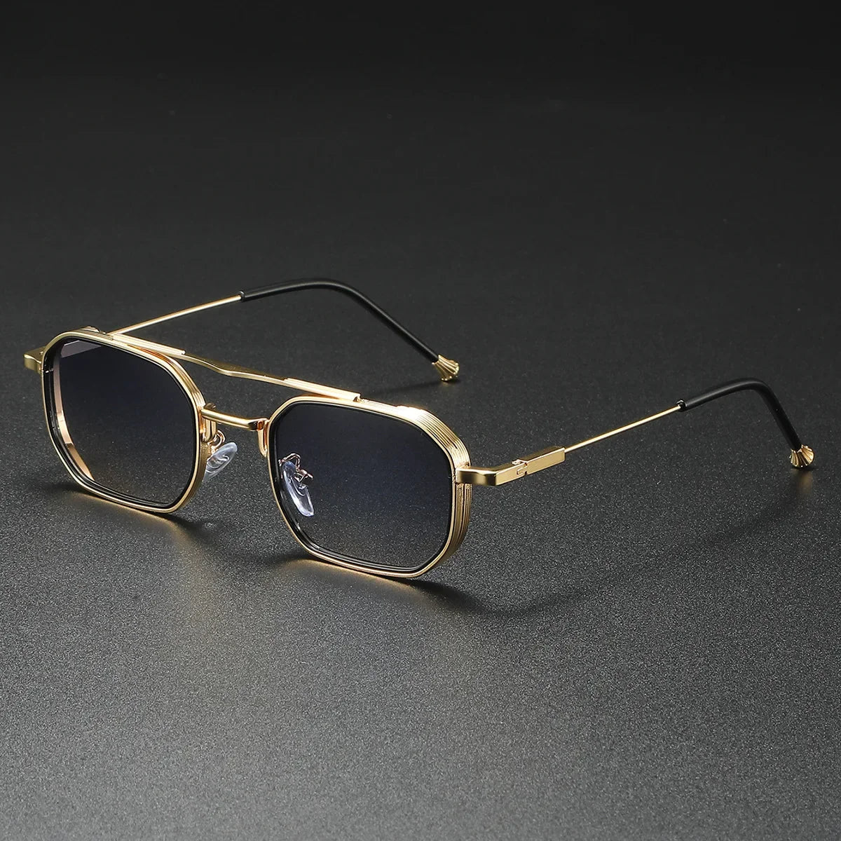 Lunettes de Soleil Aviateur Rétro Homme Juan-les-Pins – Monture Aluminium Légère, Verres Dégradés UV400