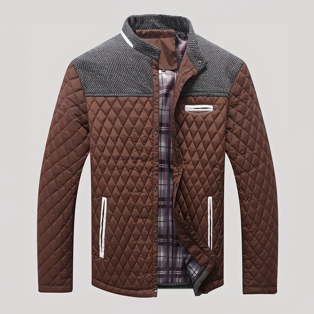 Veste Matelassée Homme Normandie – Veste Légère Matelassée à Épaulettes et Pressions Cachées