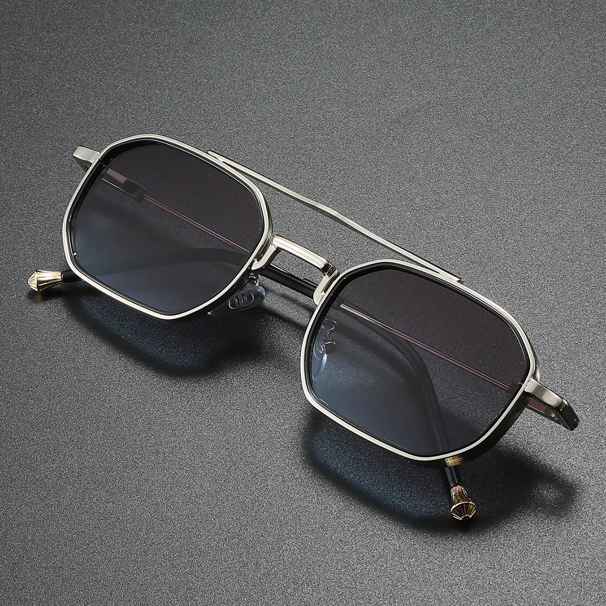 Lunettes de Soleil Aviateur Rétro Homme Juan-les-Pins – Monture Aluminium Légère, Verres Dégradés UV400