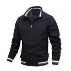 Veste de Terrain Homme Charente – Blouson Coupe-Vent Imperméable Zippé à Bandes Rétro