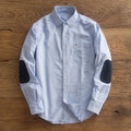 Chemise Vintage en Coton Homme Hennebont – Chemise 100 % Coton Manches Longues à Finitions Rétro