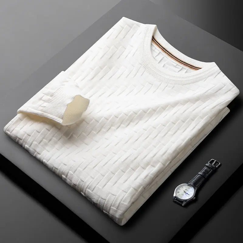 Pull Jacquard en Laine Homme Colmar – Haut Manches Longues Maille Texturée Extensible