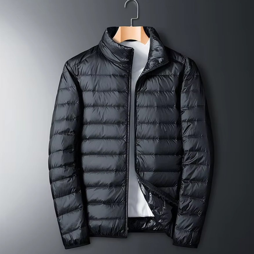 Doudoune Légère Homme Chablis – Veste Matelassée Coupe-Vent Garnie de Duvet de Canard