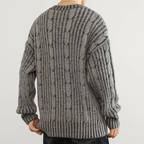 Pull Torsadé en Laine Homme Mont-Blanc – Pull Épais Maille Torsadée Col Rond