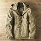 Veste à Capuche Imperméable Homme Briançon – Parka Coupe-Vent Isolante avec Cordon de Serrage
