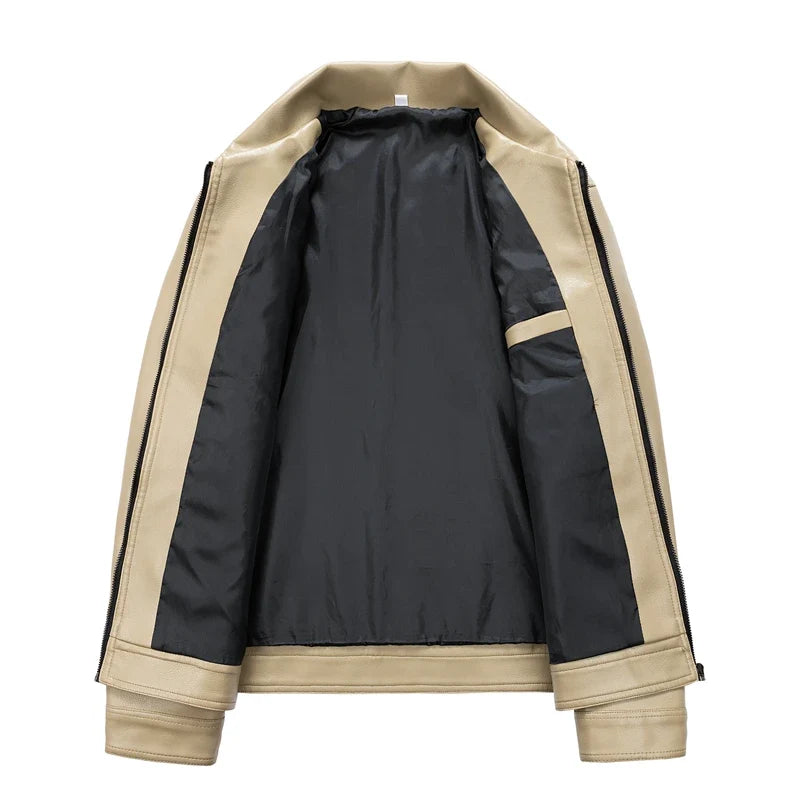 Blouson Aviateur en Cuir Homme Belmont – Bomber Cuir Grain Souple à Col Montant