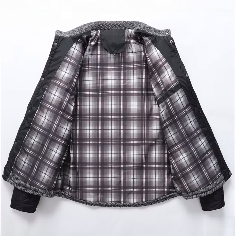 Veste Matelassée Homme Normandie – Veste Légère Matelassée à Épaulettes et Pressions Cachées