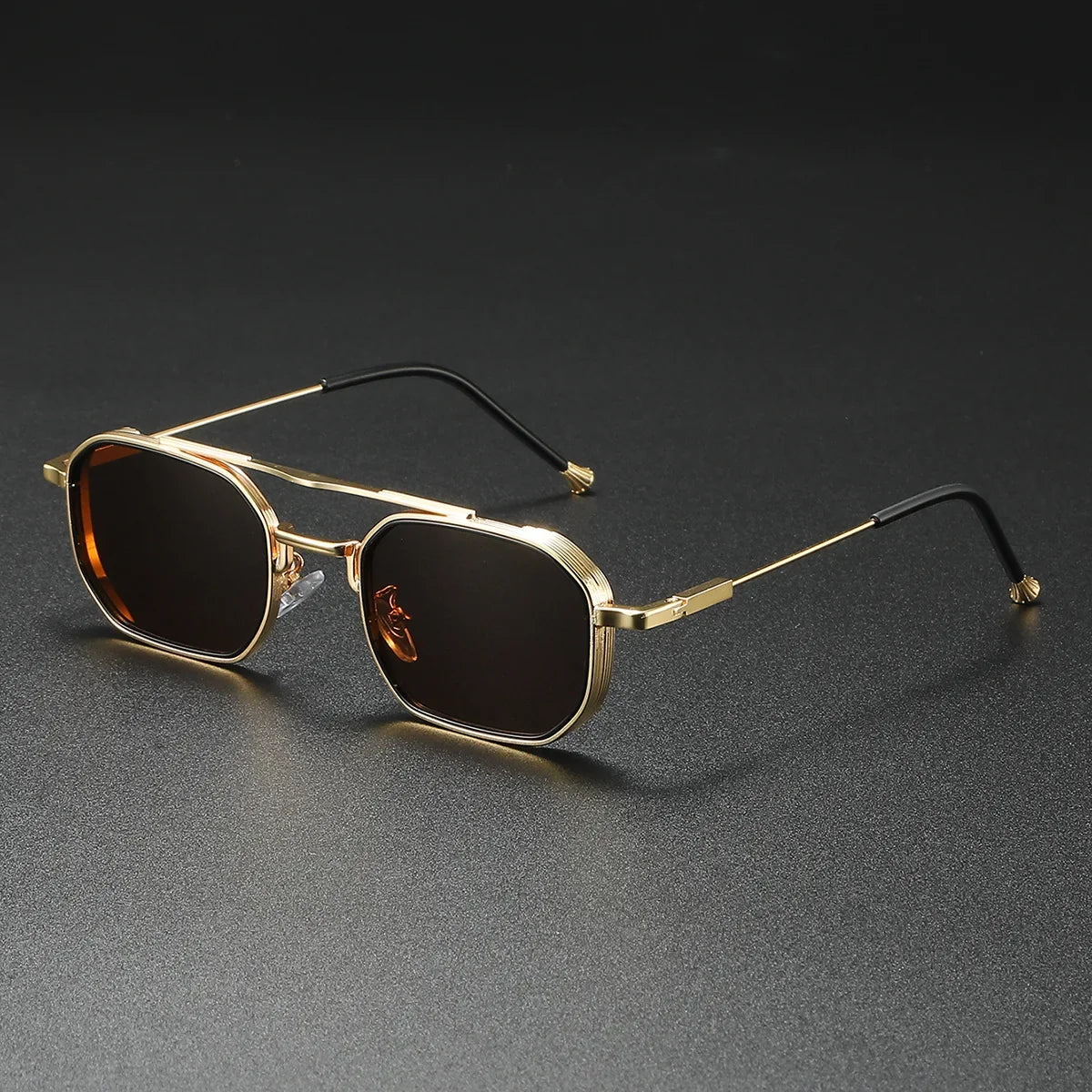 Lunettes de Soleil Aviateur Rétro Homme Juan-les-Pins – Monture Aluminium Légère, Verres Dégradés UV400