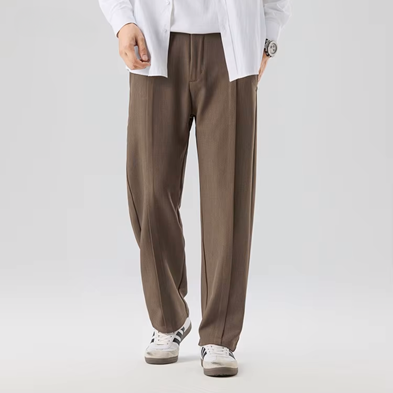 Pantalon Décontracté Homme Fontaine – Pantalon Fluide Extensible et Respirant à Revers