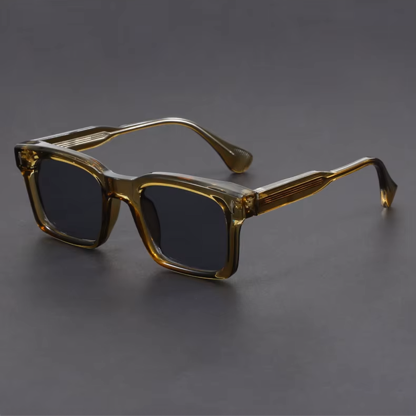 Lunettes de Soleil Carrées Homme Toulon – Monture Rétro Épaisse Légère, Protection UV400