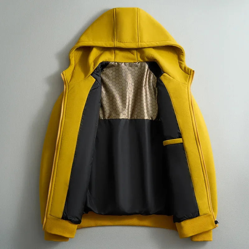 Manteau à Capuche Homme Corbières – Parka Chaude en Coton à Capuche Ajustable et Poches Chauffe-Mains