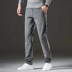 Pantalon à Carreaux Homme Honfleur – Pantalon en Velours Côtelé Rétro à Taille Élastique et Passants