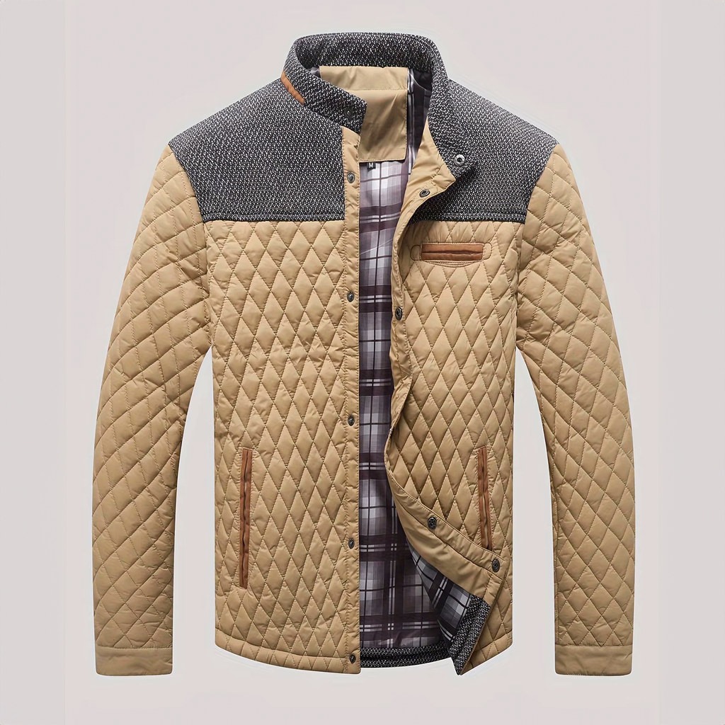 Veste Matelassée Homme Normandie – Veste Légère Matelassée à Épaulettes et Pressions Cachées