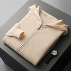Sweat à Capuche en Maille Laine et Cachemire Homme Valence – Hoodie Tricot Doux et Chaud