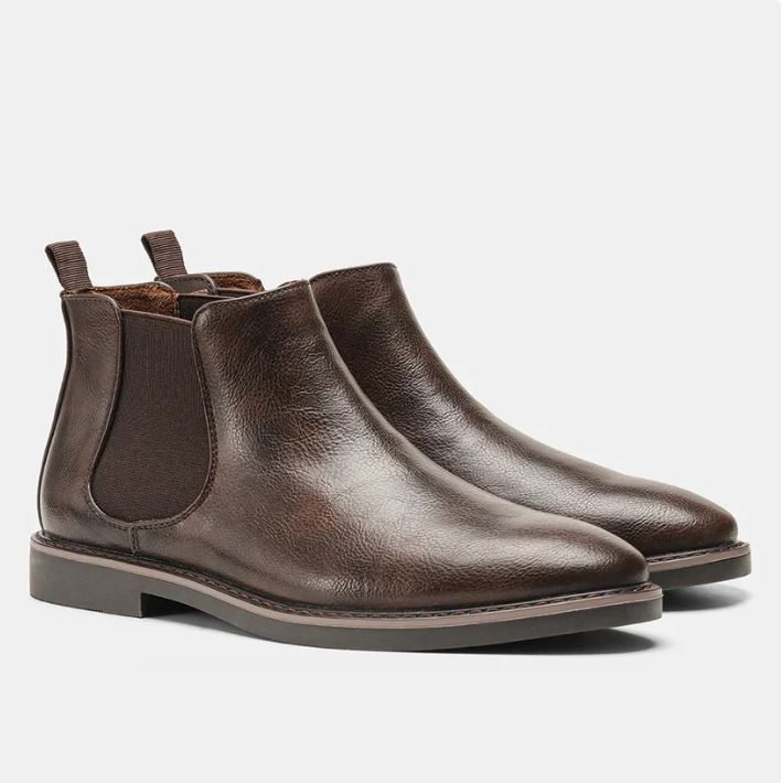 Bottines à Élastiques en Cuir Homme Vincennes – Boots Intemporelles Faciles à Enfiler, Semelle Caoutchouc