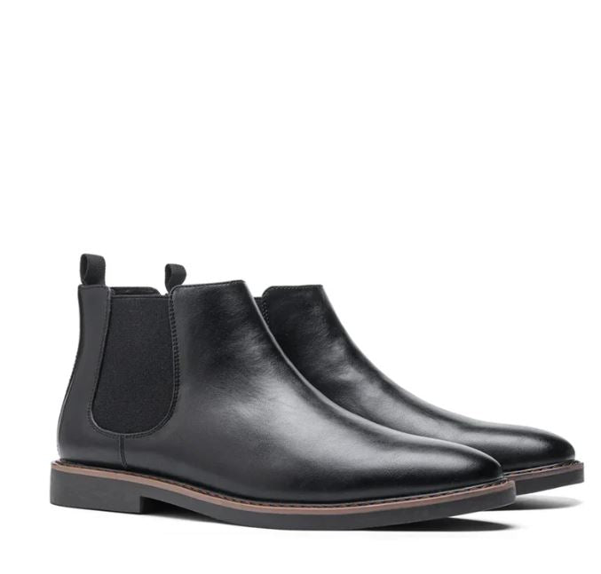 Bottines à Élastiques en Cuir Homme Vincennes – Boots Intemporelles Faciles à Enfiler, Semelle Caoutchouc