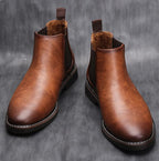 Bottines à Élastiques en Cuir Homme Vincennes – Boots Intemporelles Faciles à Enfiler, Semelle Caoutchouc
