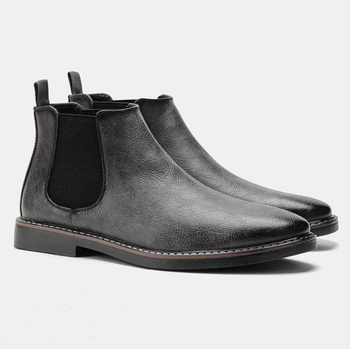 Bottines à Élastiques en Cuir Homme Vincennes – Boots Intemporelles Faciles à Enfiler, Semelle Caoutchouc