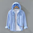 Veste à Capuche Zippée en Coton Homme Frontignan – Hoodie 100 % Coton Léger à Rayures