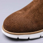 Bottines à Élastiques en Daim Homme Solférino – Bottines Suède à Élastiques, Bout Large et Semelle Antidérapante