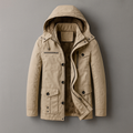 Parka Homme Pontarlier – Manteau d'Hiver Doublé Polaire à Capuche Amovible et Double Fermeture