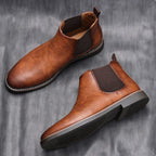 Bottines à Élastiques en Cuir Homme Vincennes – Boots Intemporelles Faciles à Enfiler, Semelle Caoutchouc