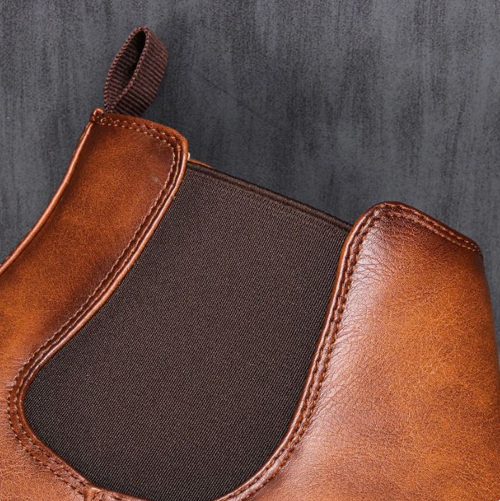 Bottines à Élastiques en Cuir Homme Vincennes – Boots Intemporelles Faciles à Enfiler, Semelle Caoutchouc