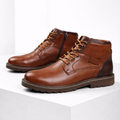 Bottines en Cuir Homme Ornans – Boots avec Soutien de la Voûte Plantaire, Bout Extra-Large