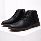 Bottines en Cuir Homme Ornans – Boots avec Soutien de la Voûte Plantaire, Bout Extra-Large