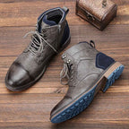 Bottines Richelieu en Cuir Homme Saint-Germain – Boots Brogue Classiques Style Anglais
