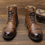 Bottines Richelieu en Cuir Homme Saint-Germain – Boots Brogue Classiques Style Anglais