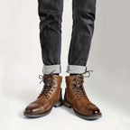 Bottines Richelieu en Cuir Homme Saint-Germain – Boots Brogue Classiques Style Anglais