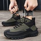 Chaussures de Randonnée Rétro Imperméables Homme Vercors – Bottines Outdoor Antidérapantes Noir et Blanc