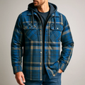 Veste à Capuche en Flanelle Homme Vosges – Surchemise Bûcheron Doublée Zippée à Carreaux