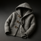 Sweat à Capuche en Maille de Laine Homme Morzine – Gilet à Capuche Oversize à Brandebourgs